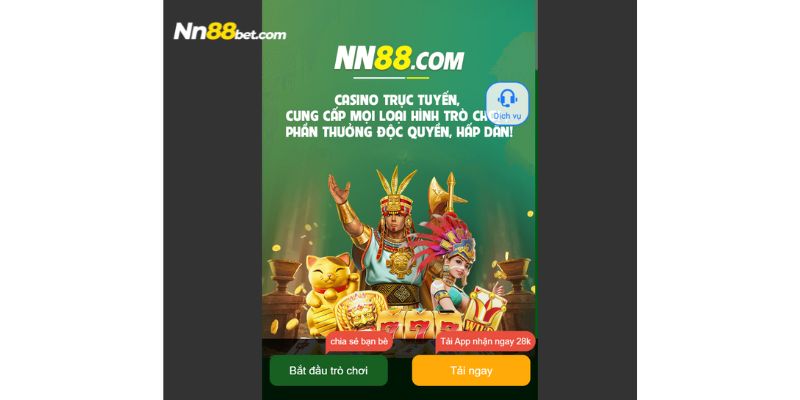 Cách tải app Nn88 để thử sức với game cá cược Casino online đỉnh cao tại nhà cái